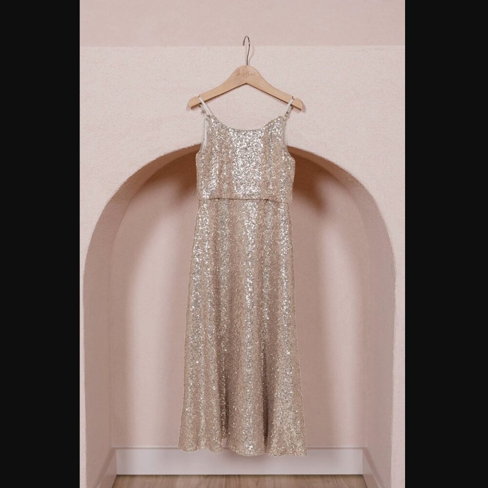 Revelry Juniors (J8) Hazel Sequin Dress in Matte Bronze
